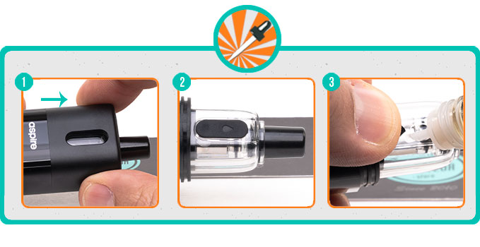 Remplissage du Pod Fluffi Pro Aspire